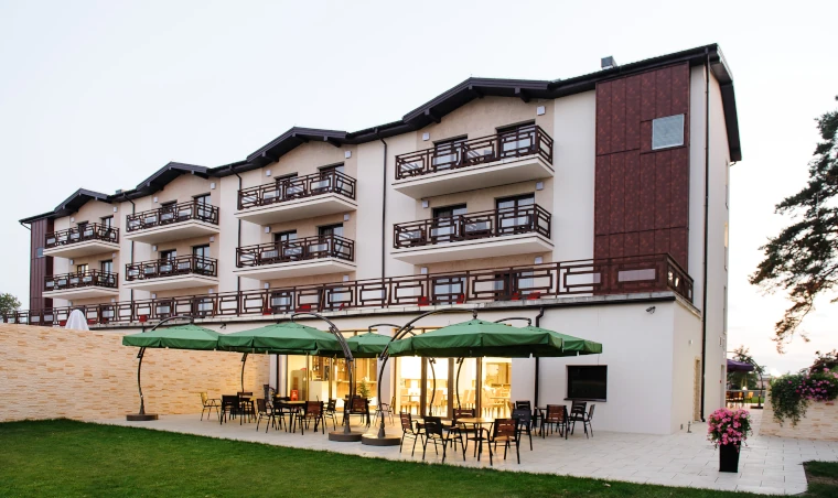 Terrace at the hotel TeoDorka Med & SPA